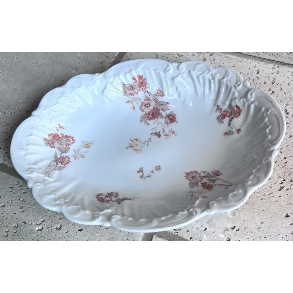 Limoges France A.Lanternier Floral Fine Porcelain Bowl